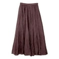 thumbnail image 5 of MIXUE Skirts For Women Summer Solid Color Elastic High Waist A Line Casual Boho Maxi Skirt Outwear,Pink,M, 5 of 7