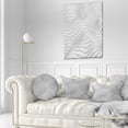 thumbnail image 3 of Designart Fractal Rippled White 3D Waves - Contemporary Throw Pillow - 12x20, 3 of 5