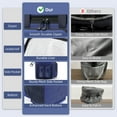 thumbnail image 6 of Holuxer Large Lunch Boxes for Men/Adults, Expandable Double-Deck Insulated Lunch Bag with Shoulder Strap, Soft Leakproof Cooler Bags for Work Outdoor Picnic Trips, 20 Can/16L, Blue, Mesh, 6 of 8