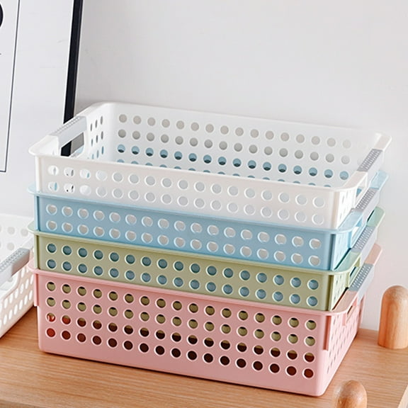 Dirty Blue Plastic Laundry Basket with Silvery Handle for Family Dorm Storage and Toy Organization JASKFLY