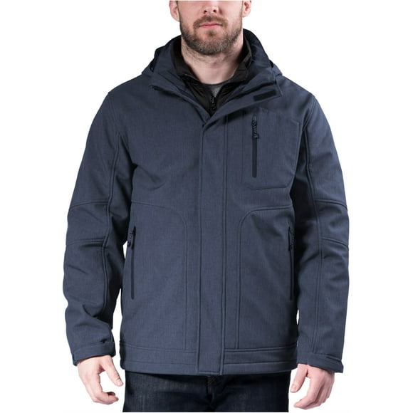 Hawke & Co. Mens Fabric Fusion Technology Jacket, Blue, Medium