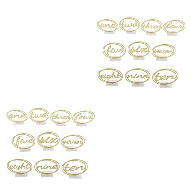 Billuyoard Wedding Table Number Acrylic Mirror Tables Decorations Restaurant Household Placeholders Party Cards Holder Stands 2piezas