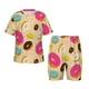 thumbnail image 1 of Fotbe Donuts Pijama Estampada de 2 Piezas para Niños – Ropa de Dormir de Manga Corta Cómoda para Niños y Niñas, Camiseta y Shorts de Algodón-Large, 1 of 6