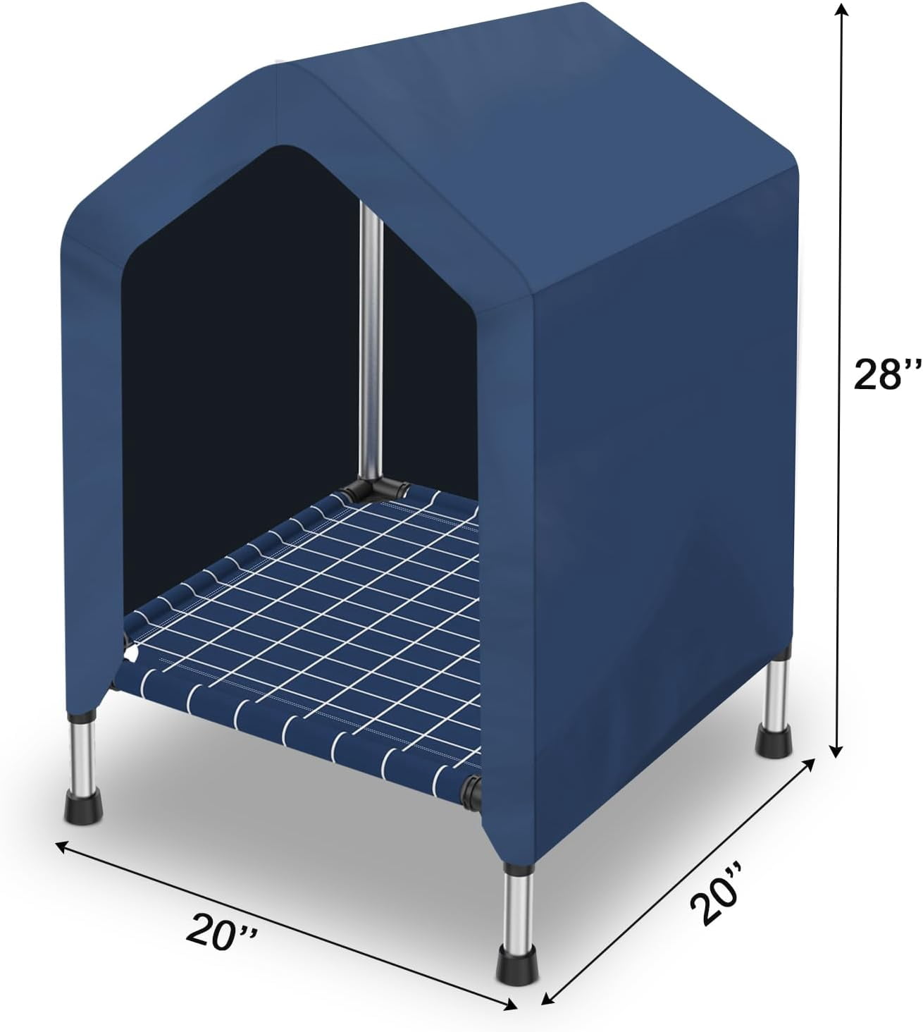 Elevated Dog House for Outdoor or Indoor - Waterproof Dog Tent Cat House, Dog Sunshade Tent, Pet House with Removable Cover, Suitable for Medium Cats Dogs