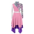 thumbnail image 4 of Zaldita Kids Girls Liturgical Praise Dance Dress Camouflage Print Long Sleeve Worship Lyrical Church Robe Dancewear Pink 10, 4 of 6