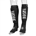 thumbnail image 2 of 1 par de protectores de pies y piernas transpirables y duraderos para MMA Boxing Karate Taekwondo (negro M), 2 of 8