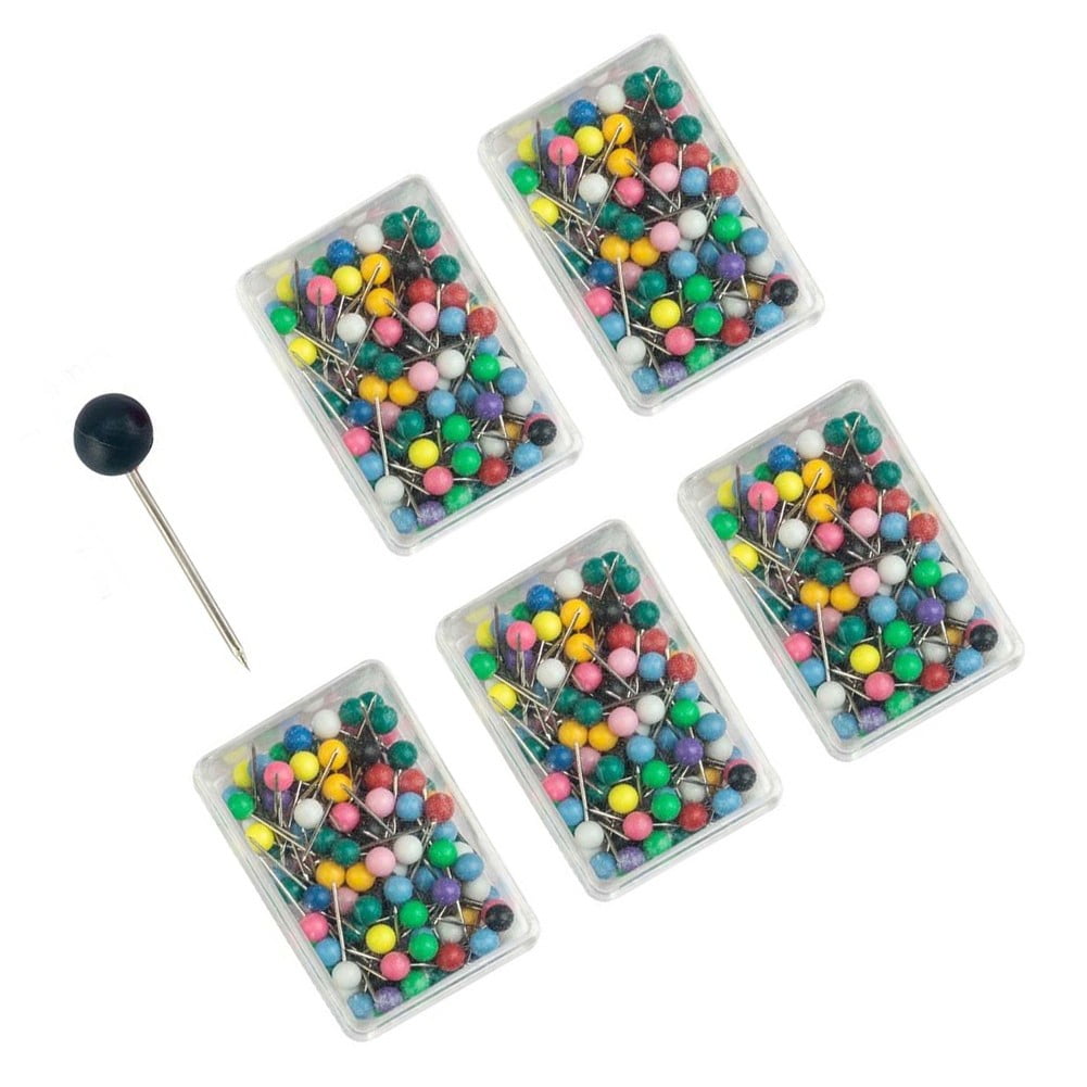 YIWEI Carp Fishing Rig Spare Pins 500pcs Plastic Line Winder with Round Head 4mm 6mm Mixed Sizes in Box for Tackle Storage