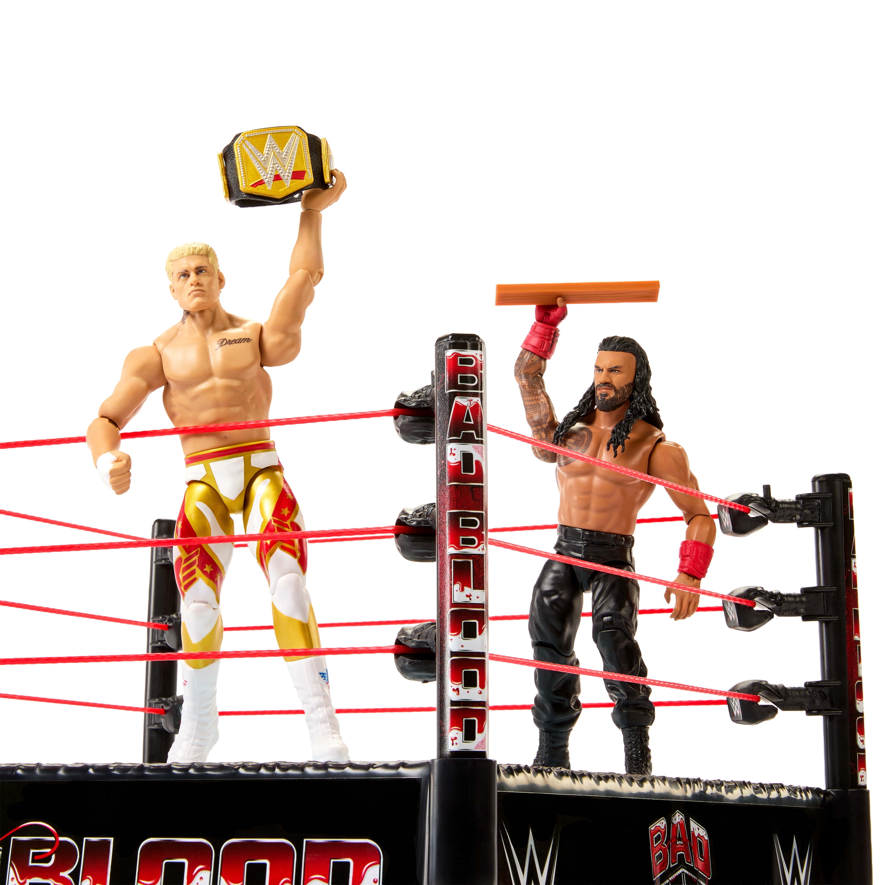 WWE Main Event Mayhem Playset with 2 Action Figures, Exclusive Ring & Table, Plus 10 Accessories