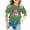 Green, variant on Kid Girls Graphic Tee Shirt Short Sleeve Round Neck Casual Preppy Style Summer Tops