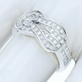 thumbnail image 5 of Sterling Silver Tie the Love Knot Full of Simulated Round Brilliant Cut Diamonds Promise Ring Wedding Band (3), 5 of 6