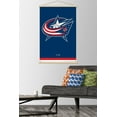 thumbnail image 2 of NHL Columbus Blue Jackets - Logo 21 Wall Poster with Wooden Magnetic Frame, 22.375" x 34", 2 of 6