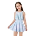 thumbnail image 2 of Toddler Swimsuit Girl Tankini Wide Straps Crew Neck Multi Color Print Sleeveless And Swim Skirt Bikini Beach Bathing Suits for Girls Blue 12 Years-13 Years, 2 of 6