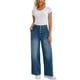 thumbnail image 2 of INSPIRE CHIC Pantalones de mezclilla para mujer de tiro alto con botones, ajustados, rectos, sueltos, de moda, casuales, de pierna ancha, XL, azules, 2 of 6