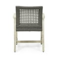 thumbnail image 4 of Camdyn Outdoor Acacia Wood and Wicker Dining Chair, Set of 2, Light Gray Wash and Mix Black, 4 of 10