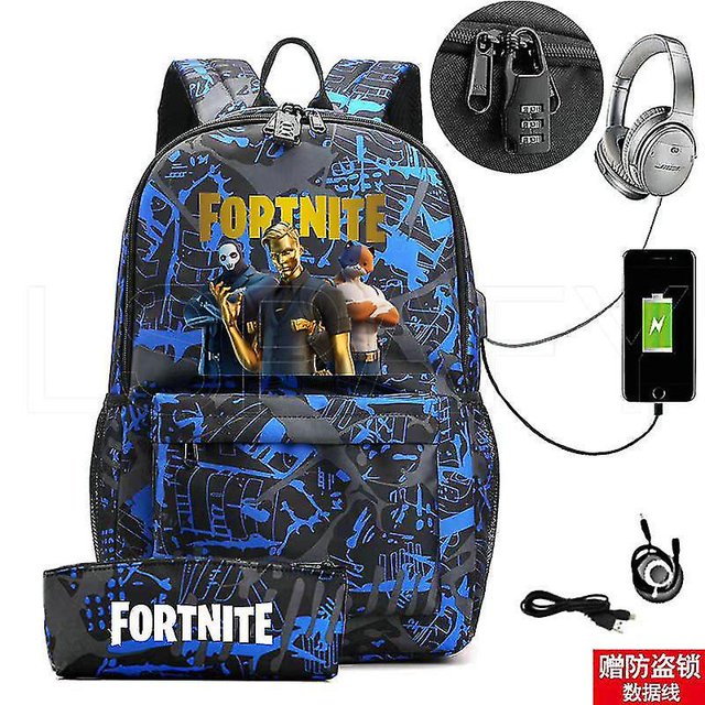 Fortnite Game Backpack Student Bag Usb Charging 3d Fortnite Backpack Travel Backpack Girls Boys Laptop Dayback