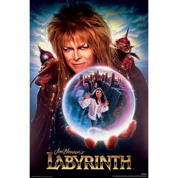 Labyrinth David Bowie Jennifer Connelly Fantasy Movie Poster 24x36 inch