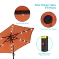thumbnail image 2 of CHYVARY 7.5ft LED Patio Umbrella Round Market Outside Table Umbrella for Deck, Poolside and Patio, Park& Garden,Carrot orange, 2 of 9