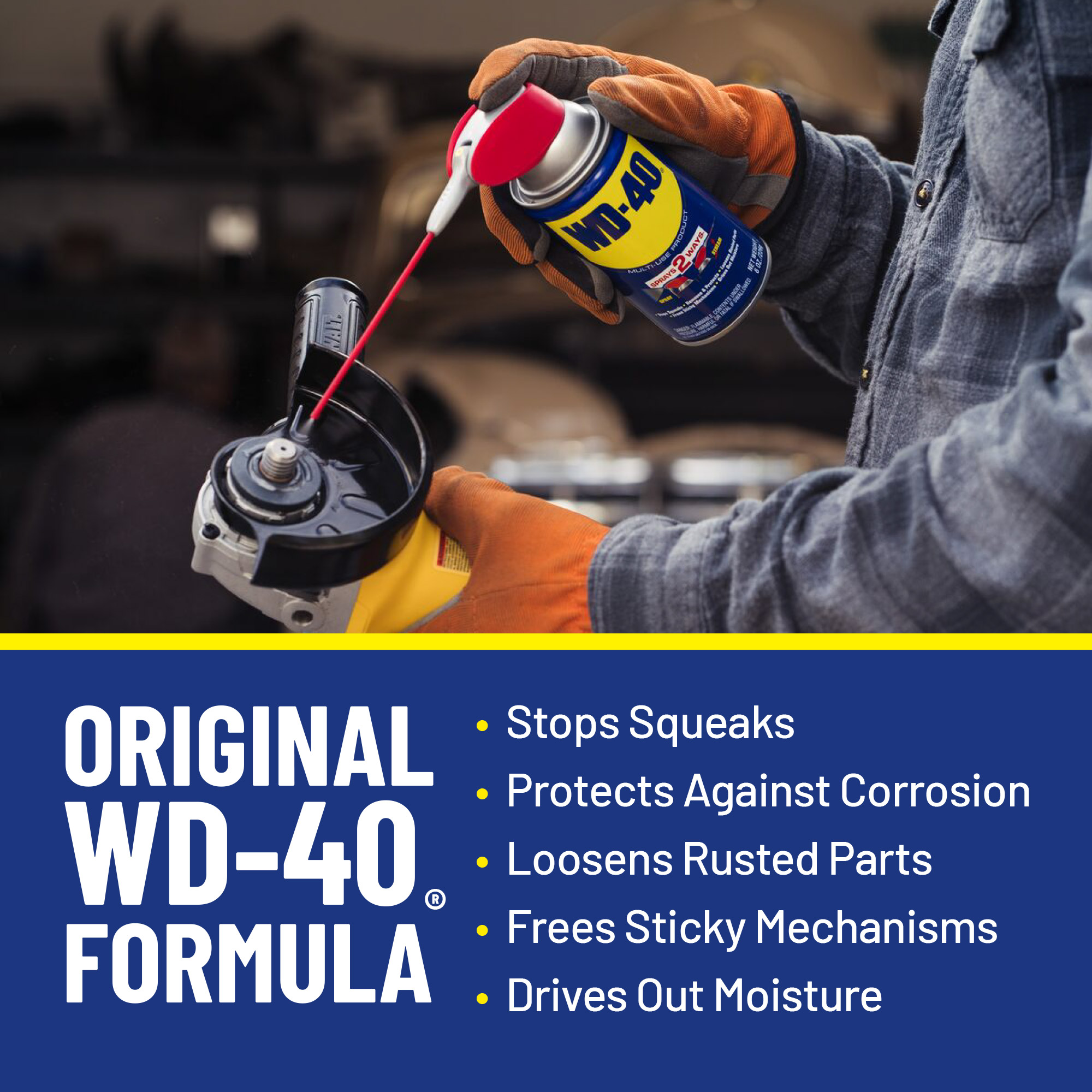 Original WD-40 Formula, Multi-Use Product With Smart Straw Sprays 2 Ways, Multi-Purpose Lubricant Spray, 12 oz - image 5 of 10