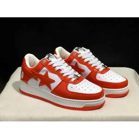 

BAPE patent camouflage suede sneakers low-top casual skate shoes street trend couple sneakers for both men and women