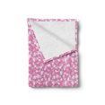 thumbnail image 2 of Pink and White Soft Flannel Fleece Blanket, Blossoming Apple Flowers Botanical Hand-drawn Pattern Florist Art Design, Cozy Plush for Indoor and Outdoor Use, 50" x 60", Pink and White, by Ambesonne, 2 of 5