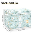 thumbnail image 5 of Yayeee Collapsible Cube Storage Bin with Lid Fabric Closet Decorative Basket with Handles, Floral Easter, 5 of 7