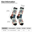 thumbnail image 2 of Honeii Patchwork In Country Style Print Adult Socks,Crew Socks,Casual Calf Socks,Daily Wear Socks for Men & Women, Perfect for Sports, Casual and Everyday Use, 2 of 6