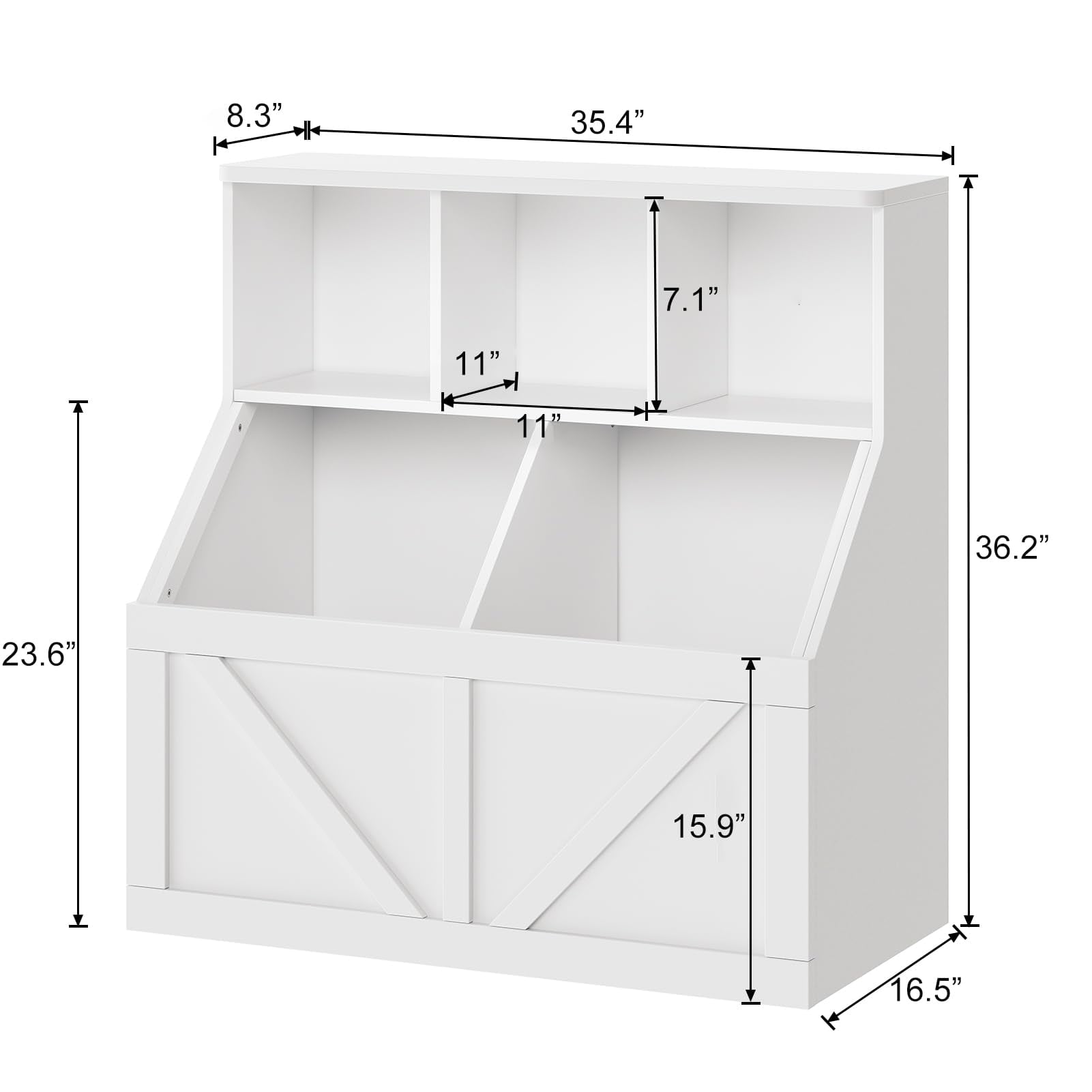 TROPOW Kids Bookshelf and Toy Storage,Kids Toy Storage Organizer,Toy Storage Cabinet with Toy Shelf,Toddler Bookshelf Toy Organizer and Storage Bins for Playroom,Bedroom,Nursery,Classroom,Daycare