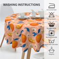thumbnail image 6 of XMXT Waterproof Table Cloth, Juicy Orange Print Polyester Round Tablecloth for Dining Party Decor, 60 inches, 6 of 8