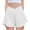 White, variant on Liyamei Girls 2 in 1 Athletic Shorts with Spandex Liner for Running and Sports Size 5-14,Black