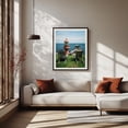 thumbnail image 2 of Sitting at Pointe-à-la-Renommée Lighthouse 02 - Gaspé Québec Canada Photography Lighthouse Ocean Coast Scenic Beach House Summer Rustic Black Framed Wall Art Print 9 x 12 inches, 2 of 4