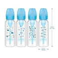 thumbnail image 2 of Dr. Brown's Opciones anticólicos + biberones estrechos, 0 m+ nivel 1 pezón – botella para reducir los cólicos, paquete de 4, 8 onzas, diseños Blue, 2 of 14