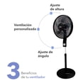 thumbnail image 4 of RCA Ventilador de Pedestal con 3 Velocidades, Función de Inclinación y Oscilatoria RC-16B2, 4 of 9