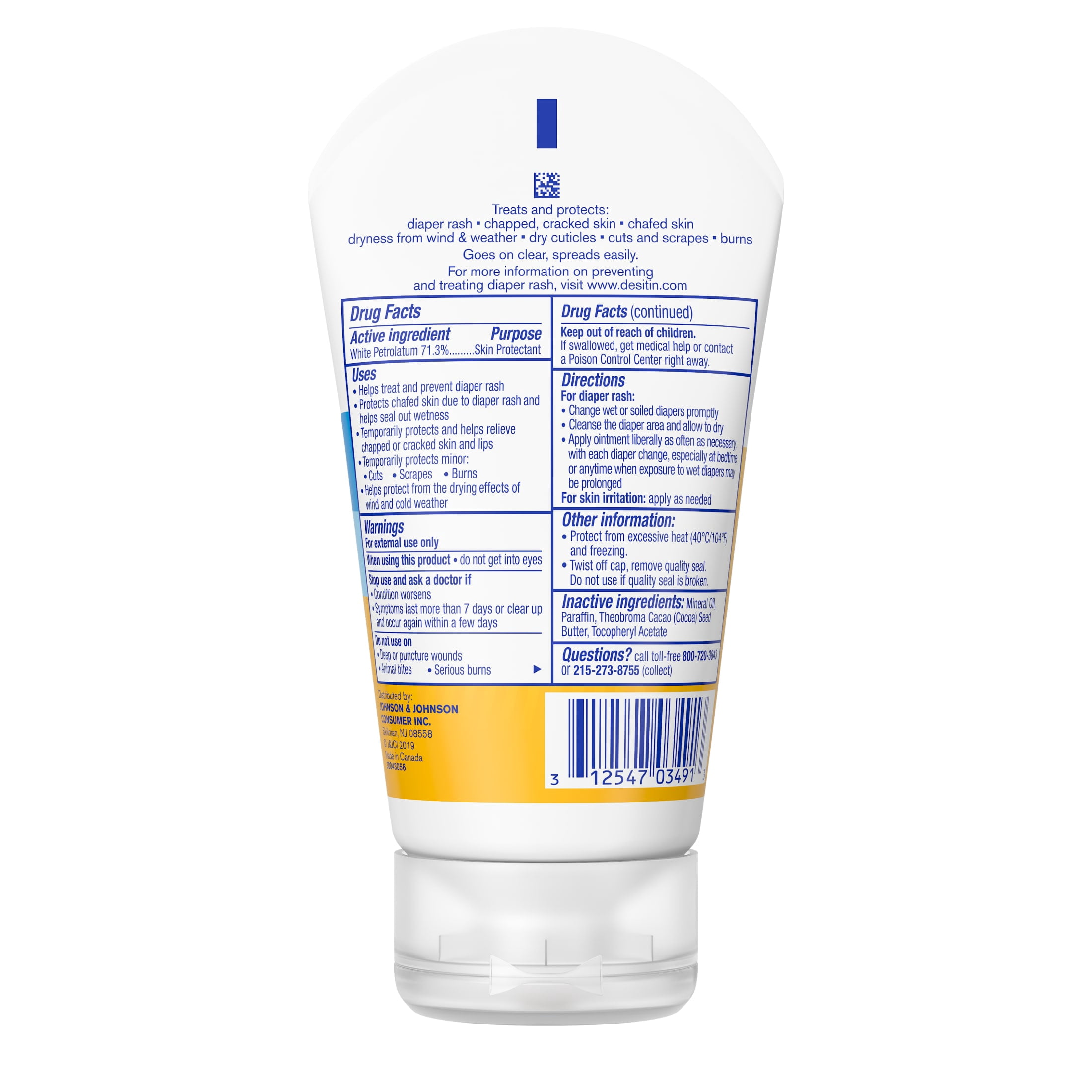 (3 pack) Desitin Multipurpose Healing Ointment for Diaper Rash Relief, 3.5 oz