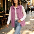 thumbnail image 5 of Staron Fall Vest for Women Casual Knit Vest Sleeveless Solid Lightweight Comfy Loose Longline Vest Jacket Hot Pink XL, 5 of 7