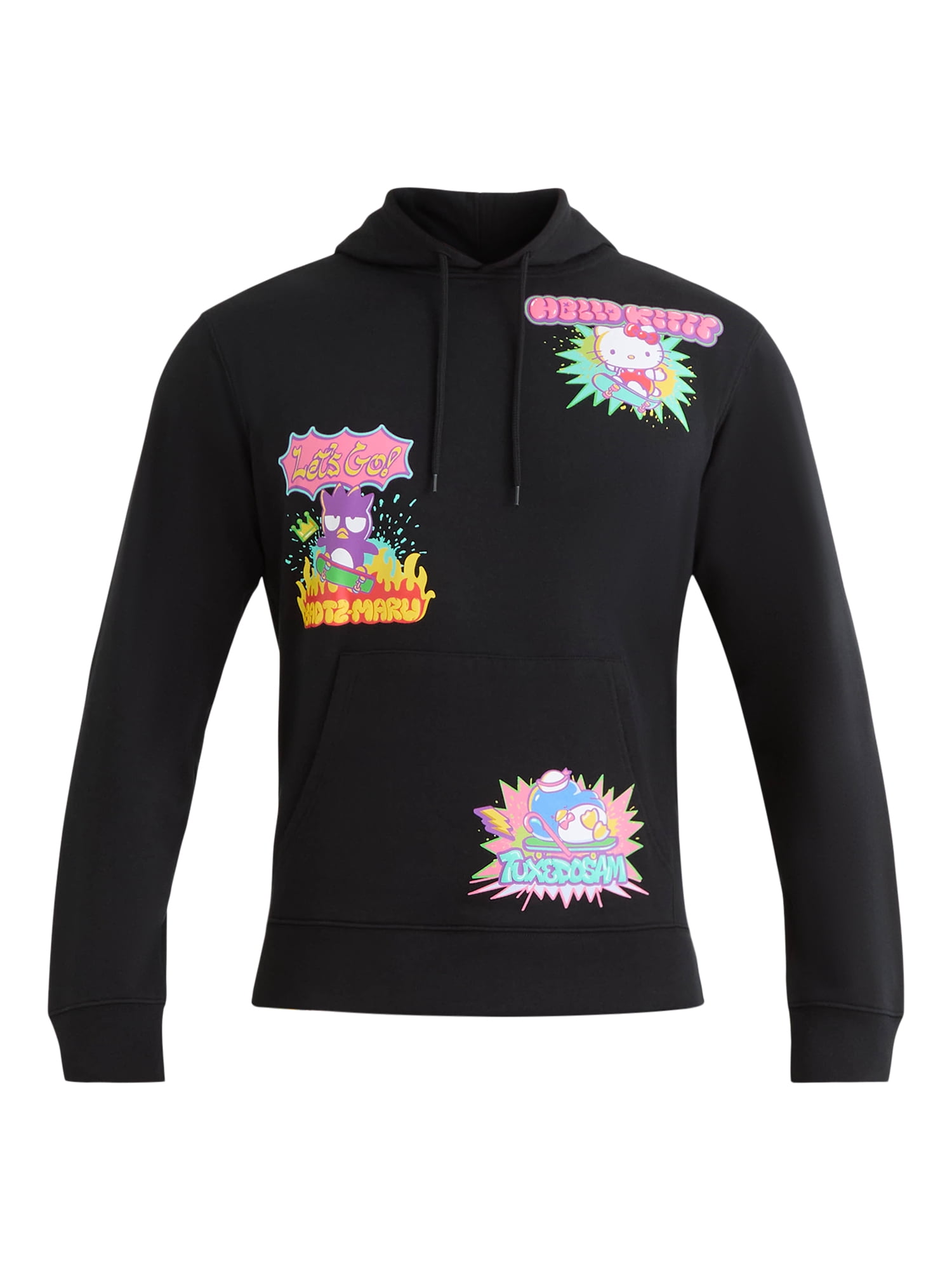 Hello Kitty and Friends Men's and Big Men's Front Back Graphic Hoodie, Sizes XS-3XL