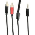 thumbnail image 3 of 3.5MM to 2RCA Component ABS Cord AV Cable Audio Video Cord for Tablet Laptop Amplifier TV 2m, 3 of 8