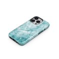 thumbnail image 3 of DesignSkinz Scratch-Resistant Hard Slim Case Compatible with iPhone 12 Pro (Compatible with MagSafe) - Cracked Turquise Marble Surface, 3 of 9