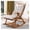 With pad-1, variant on Deck Chair Bamboo Rocking Lounger Outdoor Foldable Recliner with Armrests and 5 Gears Adjustable Backrests,Outdoor Leisure Recliner Portable Recliner for Garden Balcony