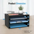thumbnail image 4 of INTIGE 3-Tier Wood Desktop Organizer with Paper Storage, Mail Sorter & File Holder, Black, 4 of 6