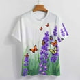 thumbnail image 4 of Lavender T-Shirts Casual T-Shirt Short Sleeve Women Trendy Tshirt Beach Custom Tops, 4 of 5