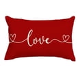 thumbnail image 2 of Clearance!Ymkly Home Decor,Valentines Day Lumbar Pillow Covers 12X20 Inch Red Heart Valentine's Day Decorative Rectangular Pillow Cases Cute Holiday Throw Pillows Home Decor F,Pillow Cases, 2 of 6