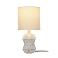 thumbnail image 4 of (2 pack) Better Homes & Gardens White Wash Faceted Faux Wood Table Lamp, 15.75"H LED Bulb Included, 4 of 10