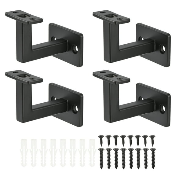 Fixed Swivel Hand Rail Brackets Adjustable Square Hand Rail Bracket for Staircase Stair (4PCS)