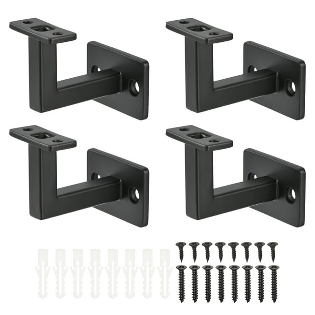 Soportes Ajustables Cuadrado Unique Bargains Riel para Escalera 4uds