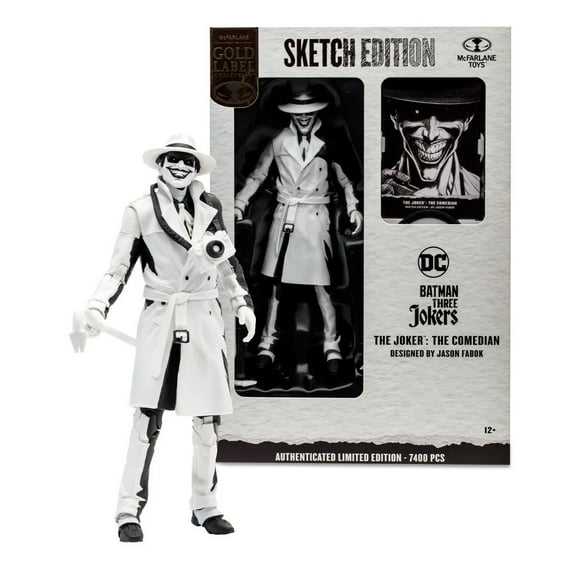 McFarlane Toys Gold Label Sketch Edition The Three Jokers - The Joker Comedian Action Figure Ltd Ed.  EE Exclusive
