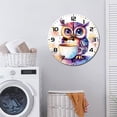 thumbnail image 7 of ZXCXRQFa Clock Owl Coffee Wall Clock Vintage Battery Operated Silent Non Ticking Round Wooden Wall Clocks Decorative for Kitchen Living Room Bedroom Office Garden Outdoor 10 Inch, 7 of 7