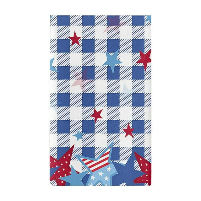 CXYYY 1pc Independence Day Kitchen Towels Microfiber Towel Dish Cloth Colorful Star Flag Print Dish Towel Independence Day Decorations
