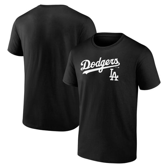Men's Black Los Angeles Dodgers Team Lockup T-Shirt