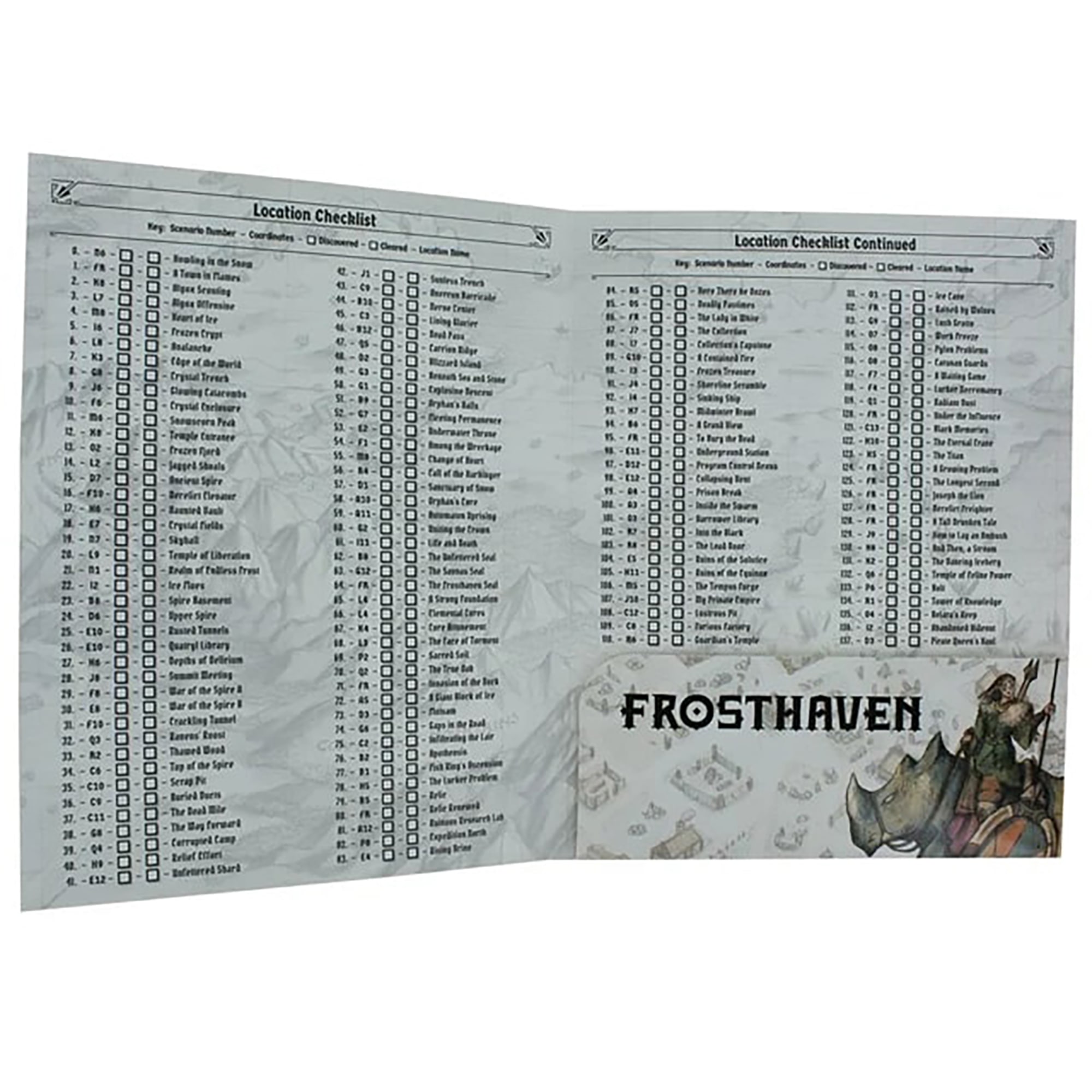 Frosthaven: Removable Vinyl Sticker Set to Use with Frosthaven, Board Game Accessory