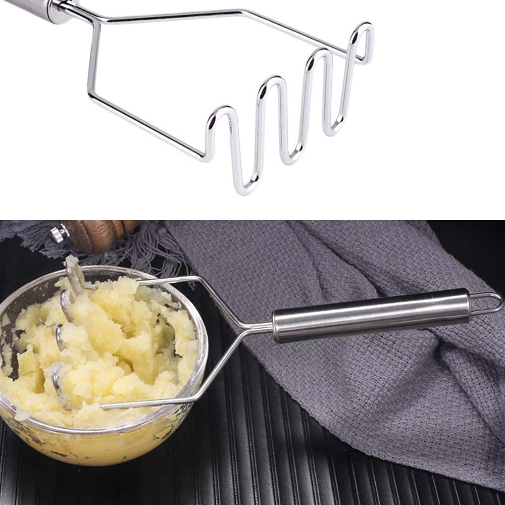 4Pcs Kitchen Stainless Steel Potato Masher, Potato Hand Tool for Beans,  Avocado, Egg, Mini Mashed Potatoes, Bananas and Other Foods 